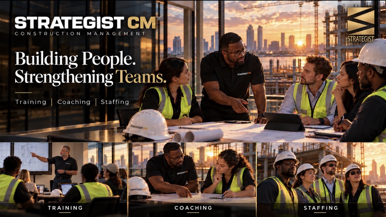 Strategist CM Construction Management — Building People. Strengthening Teams. Training, Coaching, Staffing.